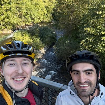 Spencer and I riding around Maple Valley!