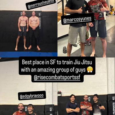 @risecombatsportssf  @merroucheyahia @edgybravooo  @marcosyunes  Best place in SF to train Jiu Jitsu with an amazing group of guys 😤@risecombatsportssf