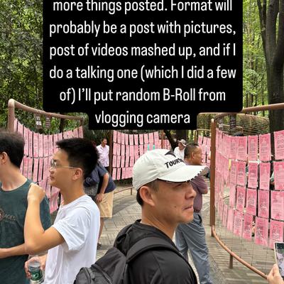 Bunch of stuff from trip up to Shaolin Training posted. Probably in like 3-4 days will have some more things posted. Format will probably be a post with pictures, post of videos mashed up, and if I do a talking one (which I did a few of) I’ll put random B-Roll from vlogging camera