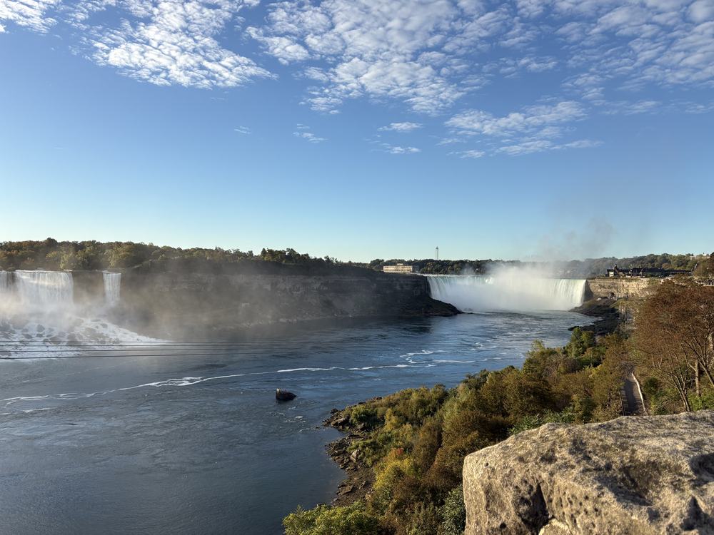 American and Horseshoe falls on Canadian Side